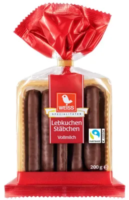 Produktbild von Weiss Lebkuchen Stäbchen Vollmilch 200g