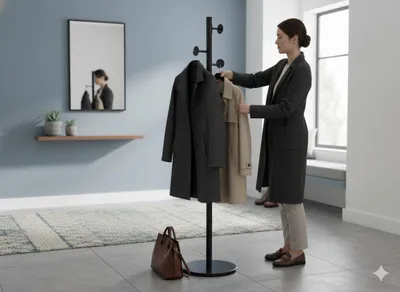 Obrázok produktu pre REDA Stojanový vešiak 174 cm - čierny