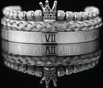 Produktbild von JA-34400 Armbänder - Eleganz in Silber und Schwarz KP34400