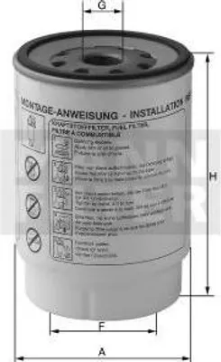 Produktbild von Kraftstofffilter MANN-FILTER PL 600 Anschraubfilter