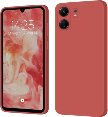 Produktbild von Hülle für Xiaomi Redmi 13C Case Cover Bumper Silikon Softgrip Schutzhülle Farbe: Rot