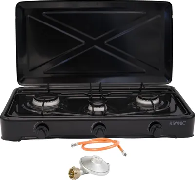 Produktbild von 3 flammiger Gaskocher Gas Kocher Outdoor Campingkocher Herd - ohne Gaskartusche