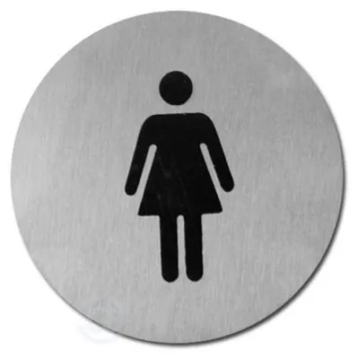 Produktbild von Edelstahlklebeschild Frau