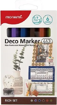 Zdjęcie produktu dla Marker akrylowy MONAMI Deco Marker 463 XF, 6szt Rich