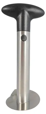 Ananasschneider und -entkerner, Edelstahl, silber, 10 x 3,2 x 24 cm