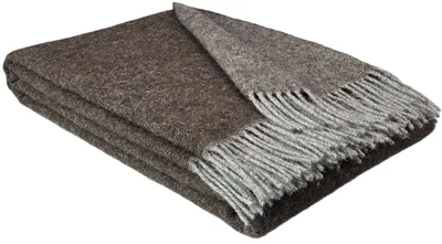 Obrázek produktu pro Vlněná deka, 100% nová vlna, rozměry 140x200 cm, s frędzлями, barva: taupe (světle hnědá)