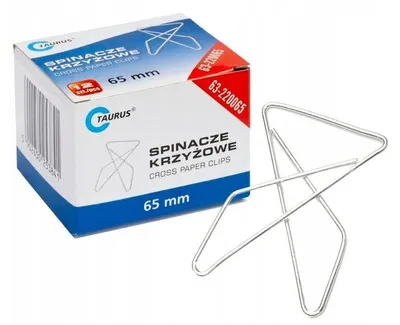 Produktbild von Taurus Büro-Kreuzklammern Silber 65 mm 12 Stück