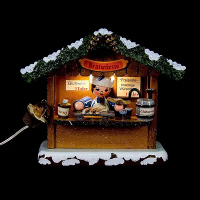 Produktbild von Winterkinder Marktbude Bratwursthäusel (10cm) von Hubrig Volkskunst