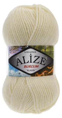 100g Strickgarn ALIZE BURCUM, 100% Polyacry, cream