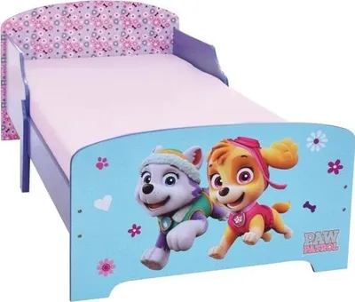 Produktbild von PAT'PATROUILLE Kinderbett 140x70 cm mit Lattenrost, Sicherheitsseiten, MDF, Mädchen, ab 3 Jahren