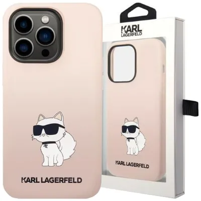 Produktbild von Karl Lagerfeld Klhcp14Lsnchbcp Iphone 14 Pro 6,1"" Hardcase Różowy/Pink Silikon Choupette