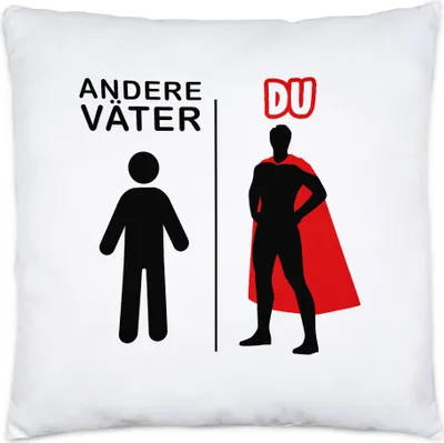 Produktbild von Andere Väter Du Kissen inkl. Füllung Vatertagsgeschenk Superheld Bester Papa Held Vatertag Geschenkidee