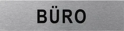 Produktbild von Aluminium-Türschild „Büro“ 160x40mm