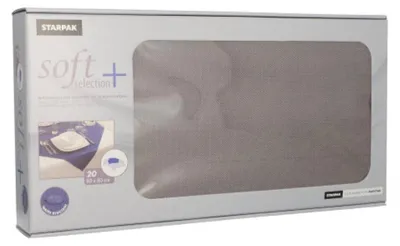 Produktbild von Papstar 84927, Quadratisch, Grau, Synthetisch, Tischdecke, 800 mm, 44,8 g
