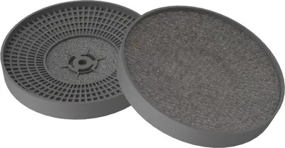 Two carbon filters for a range hood, shown from a diagonal angle.