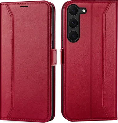 Image de Housse pour Samsung Galaxy S23 Housse Flip Case pliable Housse de protection, rouge