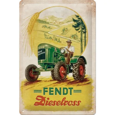 Image de Nostalgic-Art - Plaque en tôle 20 x 30cm - Fendt - Fendt Dieselross
