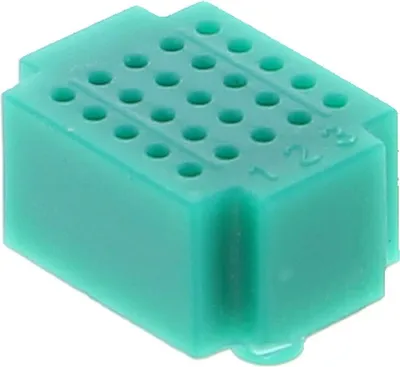Produktbild von Miniatur Breadboard mit 25 Steckplätzen - div. Farben : Limette Farbe: Limette