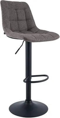 Produktbild von CLP Barhocker Mapun höhenverstellbarer Tresenhocker drehbar mit Polsterung dunkelgrau Material Stoff