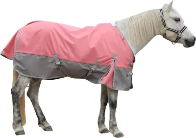 Productafbeelding van Paardendeken zonder vulling - Regendeken paard - Paard beschermen - Scheurbestendig 1200D - 130 cm - Roze grijs