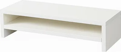 Image de Support pour écran à 2 niveaux – 50 cm x 20 cm x 12 cm – Blanc – Stable et polyvalent