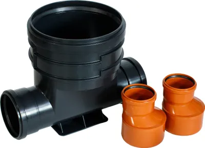Produktbild von ScarMaxx KG Schachtboden - 76,5cmx34,5cmx43cm - 2xDN110 - 2x Reduzierung 160/110
