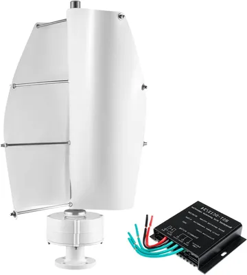 Produktbild von Vertikale Windturbine 10.000 W - Windgenerator für niedrige Windgeschwindigkeiten - Geräuscharme Energie für Zuhause und Wohnmobile