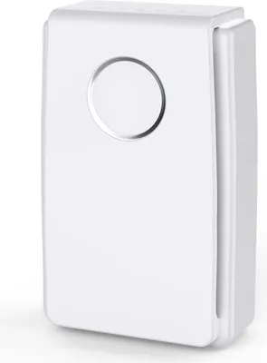 A white air purifier is shown against a white background.
