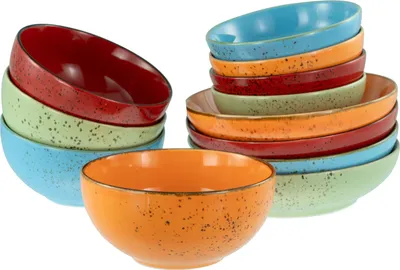 Obrázok produktu pre CreaTable, 24223, Kolekcia Nature Mediterran, Sada misiek 12-tlg, Steinzeug