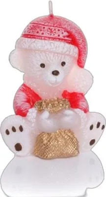 Image de Bougie de Noël OURS D'HIVER 80 g