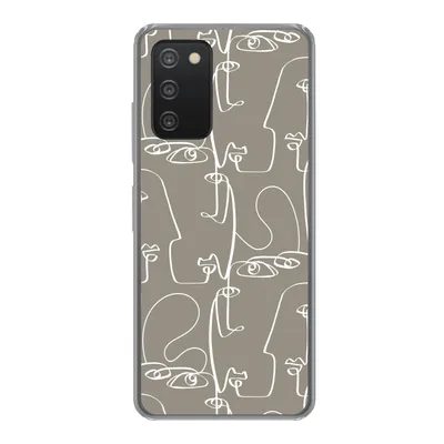 Produktbild von MuchoWow® Handyhülle Schutzhülle Hülle für Samsung galaxy a73 Muster - Kopf - Strichzeichnung Silikon Softcase Handy Hülle - Handyhülle