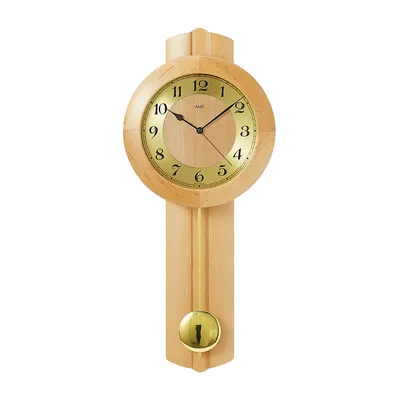 Immagine prodotto di AMS 5165/16 Orologio da parete radiocomandato con pendolo in legno di ontano orologio a pendolo