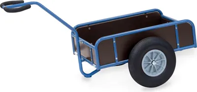 Produktbild von Fetra Handwagen mit 4 Wänden und Polyurethanbereifung, 845x545mm Ladefläche