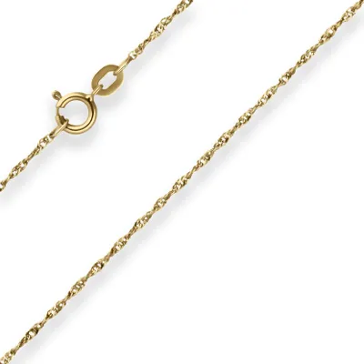 Produktbild von 1mm Singapurkette Goldkette Collier Halskette aus 375 Gold Gelbgold 40cm