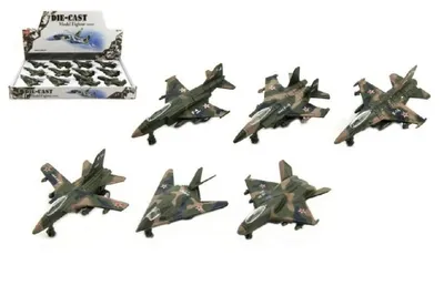 Produktbild von Flugzeug/Militärjäger Metall/Plastik 9cm