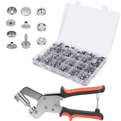 Produktbild von Omgoods – Werkzeugset mit Druckknöpfen – 80 Sets und Zangen in einer Aufbewahrungstasche