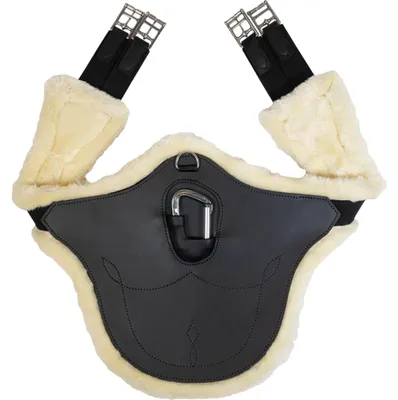 Produktbild von Kentucky Horsewear Stollengurt Anatomisch Lammfell Sattelgurt Schwarz 120 cm