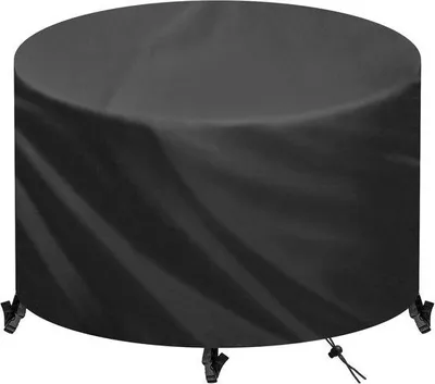 Obrázek produktu pro Ochranný kryt na venkovní nábytek – voděodolný – odolný proti UV záření – Ø 145 x 120 cm – černý, na zahradní nábytek