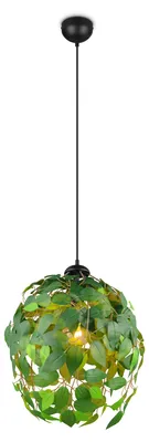 Immagine prodotto di Lampada a sospensione LEAVY verde e nera 1xE27x28W in plastica, dimensioni: 150x38x38 cm, IP20, RL