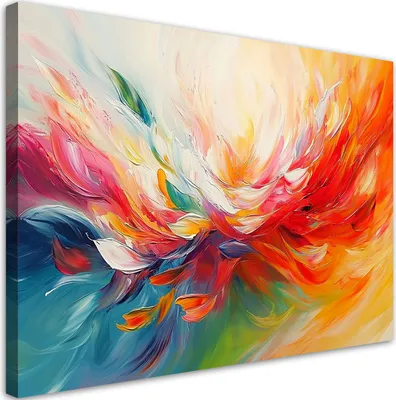 Produktbild von Leinwandbild Farbausdruck Abstraktion 90x60 Feeby Bunt bild für die wand bereit zum aufhängen