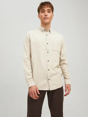 Produktbild von Jack & Jones Cremefarbenes Hemd mit Tasche -  M