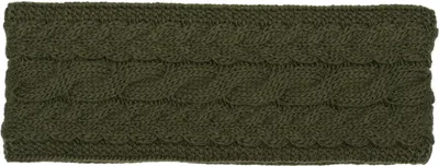 Produktbild von styleBREAKER Damen Strick Stirnband einfarbig mit Zopfmuster, Thermo Fleece Futter, Winter Headband Uni 04026058