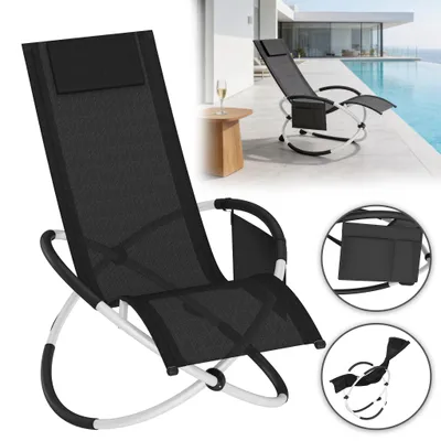 Obrázek produktu pro YARDIN Ergonomické lehátko Planet Chair, skládací židle odolná proti povětrnostním vlivům z robustní textilní tkaniny pro vnitřní i venkovní použití