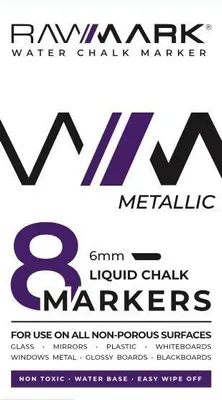 Produktbild von Metallische Kreidemarker 8 Farben RAWMARK