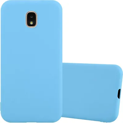 Produktbild von Cadorabo Hülle für Samsung Galaxy J3 2018 Schutzhülle in Blau Handyhülle TPU Silikon Etui Case Cover