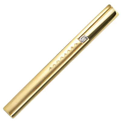 Produktbild von JOBO Krawattenschieber 333 Gold Gelbgold teilrhodiniert teilmattiert 1 Zirkonia