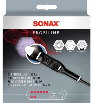 Produktbild von 6x SONAX PROFILINE HybridWollPad 165 | Packung (1 Stück)