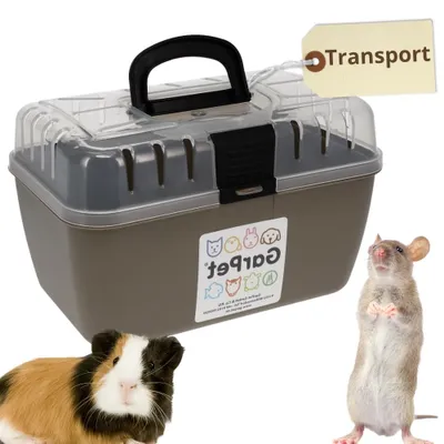 Produktbild von Kleintier Transportbox Hamster Transportbox Meerschweinchen Tiertransportbox Nagetier Autotransportbox Rennmaus Zubehör Reisekäfig für Hamster Transportbehälter Vogel