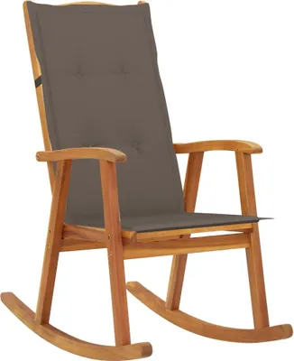 Produktbild von The Living Store Schaukelstuhl mit Auflagen Massivholz Akazie