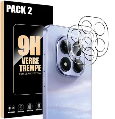 Image de 2 Verres Trempés Caméra pour Xiaomi Redmi Note 15 Pro Plus 5G, Protection Anti-Rayures 9H Antichoc